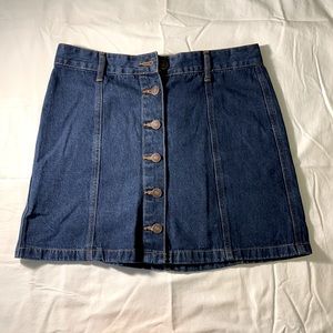 forever 21 jean mini skirt